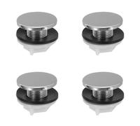 FIXOSHEE 4 Pièces Bouchon Lavabo Salle Bain Plastique Lot de Bouchon Trop-plein Étanche pour Évier et Couvre-trou Anti-fuite Résistant et Facile à Installer