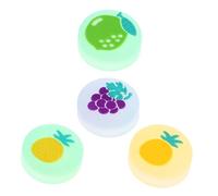 FIXOSHEE 4 pièces Capuchons Joystick Switch Luminous Fruit Design Silicone Thumb Grips Glow in Dark Faciles à Installer Accessoires Compatibles Pro Controller pour Gaming Nocturne