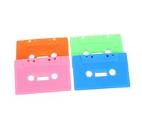 FIXOSHEE 4 Pièces Cassette Tapes Shells for DIY Audio Recording Wall Decor Party Favors in Orange