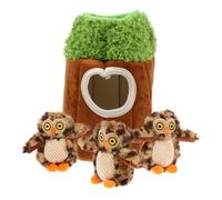 FIXOSHEE 4 pièces Chien Interactif Peluche Squeaky Animaux Cartoonesques pour Nettoyage Dentaire et Jeu de Cherche Amusement et Santé Buccale pour Chiens