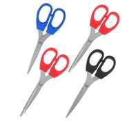 FIXOSHEE 4 Pièces Ciseaux pour Garçon Fille Lames Tranchantes Sécurité Pointe Arrondie Confort Ergonomique pour École Bricolage Artisanat Tissu