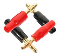FIXOSHEE 4 pièces Connecteur Banane Audio Plaqué Or Lot Rouge Noir Fiche Banane Haut-Parleur pour Amplificateur HiFi Conductivité Élevée Résistant à Oxydation Isolation Sécurisée