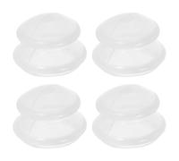 FIXOSHEE 4 Pièces Face Cupping Massager Set Transparent Silicone Facial Suction Cups For Gentle Massage And Muscle Relaxation Skincare Therapy