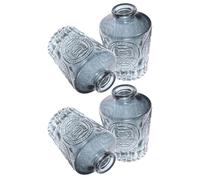 FIXOSHEE 4 pièces Flacons Diffuseurs Verre pour Huiles Essentielles Bouteille Rechargeable Parfum Intérieur Design Élégant pour Maison et Bureau Purification et Ambiance Aromathérapie