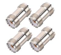 FIXOSHEE 4 pièces Kit Adaptateurs Coaxiaux UHF Mâle vers Femelle Connecteurs pour Radio Installation Facile Stable et Fiable