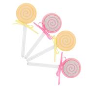FIXOSHEE 4 Pièces Lollipop Foot File Double Sided Calluses Remover Pumice Stone For Feet Hands Exfoliating Dead Skin Cleaning Tool Ergonomic Handle