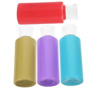 FIXOSHEE 4 pièces Lot de Flacons Rechargeables pour Lotion et Shampooing Bouteilles de Voyage Portables Étanches Petit Flacon Souple pour Gel Pratique avec Outils de Remplissage et