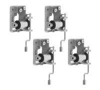 FIXOSHEE 4 Pièces Mécanisme à Manivelle pour Boîte à Musique, Lot de 4 Pièces de Rechange Gris Argenté Mélodies «Ciel de Château», «pour Élise», « » et « », pour Créations DIY et Réparation