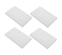 FIXOSHEE 4 pièces Plaque Cache Boîte Électrique Plastique Robuste Couvercle Mural pour Boîte Dencastrement Petite Installation Facile sans Outils Couverture Pratique pour Prise et