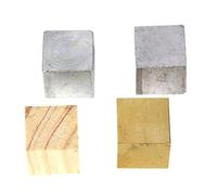 FIXOSHEE 4 pièces Set de Cubes de Densité Aluminium Cuivre Fer et Bois pour Expériences Physiques Matériel Éducatif de Mesure de Densité pour Collège