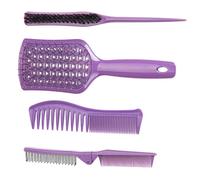 FIXOSHEE 4 pièces Set de Peignes de Coiffure Anti-statique Résistants Chaleur pour Coupe et Stylisme Peignes à Dents Fines et Protection Capillaire Adaptés à Divers Types de Cheveux Usage