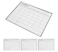 FIXOSHEE 4 Pièces Tableau Magnétique Effaçable à Sec pour Réfrigérateur Calendrier Mensuel Recyclable Aimanté pour Listes de Courses Planning Familial et Notes Utiles
