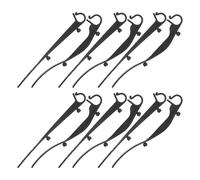 FIXOSHEE 40 Fixations Gouttière en Plastique Noir Crochets de Protection Coupe-Vent pour Grilles de Gouttière Lot 40 Pièces 20 Crochets Droits Résistance aux Intempéries Entretien Toiture