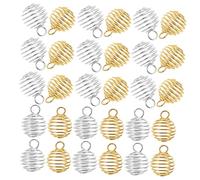 FIXOSHEE 40pièces Pendentifs Pour Bijoux Breloques Boule à Ressort De Motifs Lanterne Accessoires De Bijouterie Pour Fabrication