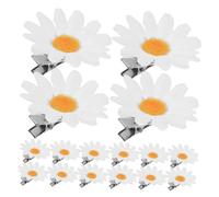 FIXOSHEE 48 pièces Mini Daisy Hair Clips Lightweight Floral Barrettes For Women And Vibrant Faded-resistant Flower Hairpins For Parties Weddings Summer Beach Everyday Use
