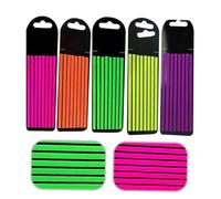 FIXOSHEE 5 feuilles Bandes Surligneurs Transparentes Adhésives Couleurs Fluorescentes pour Lecture Notes et Annotation Marque Pages Réutilisables pour École et Bureau