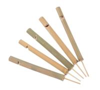 FIXOSHEE 5 Pièces Bamboo Bird Whistle Set Handcrafted Portable Bird Caller Flute with Accurate Thailand Sound for Nature Exploration and Outdoor Fun