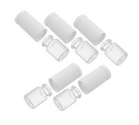 FIXOSHEE 5 pièces Flacons de Voyage Compartiments Séparés pour Sérums et Lotions Bouteilles Rechargeables Double Compartiment Isolation pour Huiles Essentielles et Soins Liquides