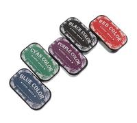 FIXOSHEE 5 Pièces Lot de Tampons Encreurs Lavables Multicolores pour Loisirs Créatifs Encre à Base Eau sans Odeur pour Empreintes Digitales Scrapbooking Papier Tissu et Projets DIY