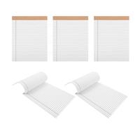 FIXOSHEE 5 Pièces Mémocytaires Scolaires Cahier Bloc-notes Déchirable Note à Prendre Du Papier Office Notes Book White