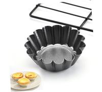 FIXOSHEE 5 pièces Moules à Petits Gâteaux Forme de Fleur de Chrysanthème Moules Réutilisables pour Œufs Cuisson Uniforme pour Desserts Mini Cupcake Pâte à Croûte