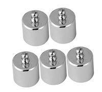 FIXOSHEE 5 Pièces Poids Détalonnage Chromé Kit pour Balances Numériques Usage Professionnel et Scolaire Précision pour Laboratoire et Cuisine