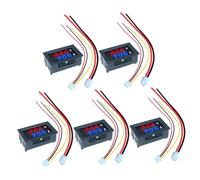 FIXOSHEE 5 pièces Voltmètre Ampèremètre Digital avec Affichage LED Multimètre Dc Testeur de Tension et pour Batterie et