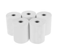 FIXOSHEE 5 rouleaux Papier Thermique pour Imprimantes de Tickets Papier Caisse Noir Compatible Hôpitaux Bureaux Commerces Restaurants Usage Polyvalent