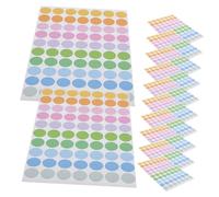 FIXOSHEE 50 feuilles Étiquettes Rondes Autocollantes Couleurs Pastilles Adhésives Stickers de Auto Adhésifs pour Organisation Classement et Sceau Lot