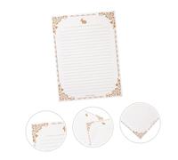 FIXOSHEE 50 Feuilles Papier à Lettres Vintage Kraft Écriture Rétro Décorative pour Lettres Notes et Poèmes Papier Épais et Lisse pour Pratique de Calligraphie et Correspondance Authentique