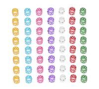 FIXOSHEE 50 pièces Alliage Dreadlocks Anneaux de Tresse Accessoires Coiffure DIY Anneaux Extension Cheveux Mix