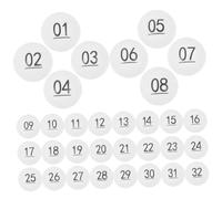 FIXOSHEE 50 pièces Balles Numérotées Réutilisables pour Jeux de Fête Légers et Pratiques