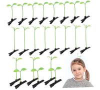 FIXOSHEE 50 Pièces Lot de Barrettes Cheveux Forme Haricots Verts Accessoires DIY Cheveux Solides et Sûrs pour Coiffure Facile