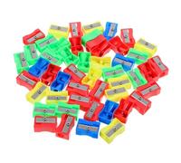 FIXOSHEE 50 Pièces Mini Crayons Manuel Double Trou Portable pour Écoliers Artistes Affûtage et Crayons Compact Réutilisable pour Bureau et