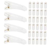 FIXOSHEE 50 Pièces Transparent Hair Clips For DIY Hairpin Supplies Plastic Hair Accessory Making Kit Strong Grip Single Prong Barrettes For Handmade Bow Projects