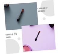 FIXOSHEE 50pièces Pinceau De Maquillage Coudé Pinceau à Sourcils Double Extrémité Applicateur De Fard à Paupières Et Compact Pour Voyages Doux Pour Peau