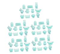 FIXOSHEE 55 Pièces Mini Luminous Resin Figures Glow in The Dark Miniature Bronze Ware Ornaments for DIY Micro Landscape Lightweight and Easy Clean Home Decor for Living Bookshelf Office