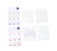 FIXOSHEE 6 feuilles Stickers Visage Masquerade Bijoux Acryliques Étanches Décoration Front Sourcils pour Fêtes Carnaval Concerts