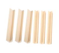FIXOSHEE 6 Pièces Bases Bois pour Lettres Domino Supports Décoratifs Robustes Bois Naturel Organisateur Polyvalent pour Jeux de Société Accessoires de Table pour Joueurs et Création