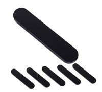 FIXOSHEE 6 pièces Boîte à Crayons Métal avec Charnière Étui Rigide pour Stylos Crayons Marqueurs Rangement Compact pour École Bureau Maison Noir avec Doublure Intérieure