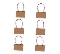 FIXOSHEE 6 Pièces Boîte Cadeau Fleur Papier Kraft Étanche Portable Résistant à Usure pour Fleurs Séchées Plantes Pot et Décor Poignée Pratique pour Anniversaire Mariage Fête