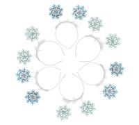 FIXOSHEE 6 Pièces Boucle De Tête De De Neige Headswear De Noël Épingles à Cheveux De Neige Accessoires Casque Bandeau De Noël Adultes Fille Chiffon