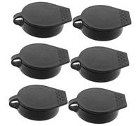 FIXOSHEE 6 pièces Couvercle Étanche pour Serrure de Porte Protection Plastique Pluie Cache Imperméable pour Trou de Verrou à Came Diamètre Intérieur Adapté Aux Armoires de Distribution et