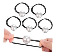 FIXOSHEE 6 Pièces Elastic Hair Ties With Large Beads Gentle No Damage Ponytail Holders And Hair Bracelets For Women Stylish Accessories For Braids And Buns