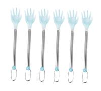 FIXOSHEE 6 pièces Gratte-dos Télescopique Inox Manche Long Extensible Grattoir Dos Portable Multifonction pour Massage et Soulagement Démangeaisons