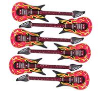 FIXOSHEE 6 pièces Lot de Guitares Gonflables PVC Durables Accessoires Portables pour Fête Garçon Fille Jouets Réutilisables pour Décoration de Soirée Musicale