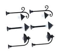 FIXOSHEE 6 pièces Miniature Street Lamp Model Set for Doll House Decor and DIY Craft Lightweight Realistic Landscape Lamp Accessories with Various Shapes for Home Desktop Display