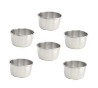FIXOSHEE 6 Pièces Stainless Steel Seasoning Cups Small Sauce Bowls For Dipping Soy Sauce Ketchup Condiments Appetizer Serving