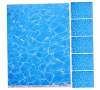 FIXOSHEE 6 pièces Stickers Muraux Effet Ondulé Décoratifs Motif Eau pour Chambre et Table Autocollants Adhésifs Sans Résidu pour Surface Lisse Décoration Micro Paysage et Diorama