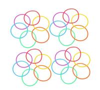 FIXOSHEE 60 Pièces Bracelets Élastiques Silicone Colorés Accessoires Cheveux et Bracelets Poignets Antidérapants pour Filles et Femmes Cadeaux et Décorations de Fête